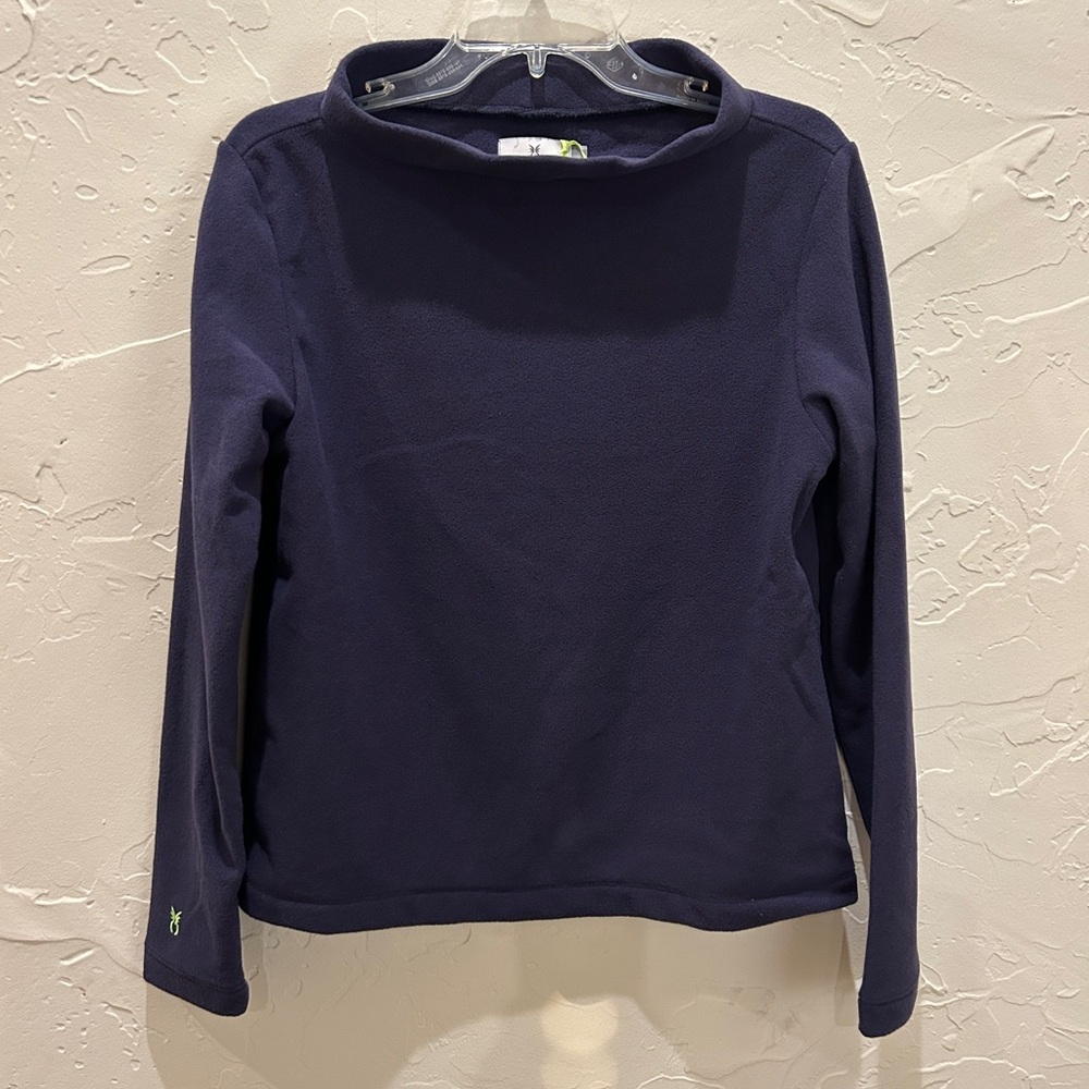 NWT Dudley Stephens Navy Blue Brighton Boatneck Fleece Size Medium